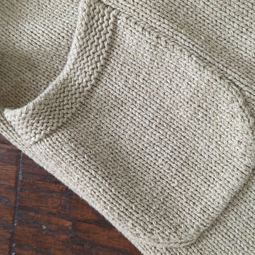 J. CREW I Oversized Tan Cotton & Wool Blend Open-Front Long Cardigan Sweater, XS - Picture 8 of 13